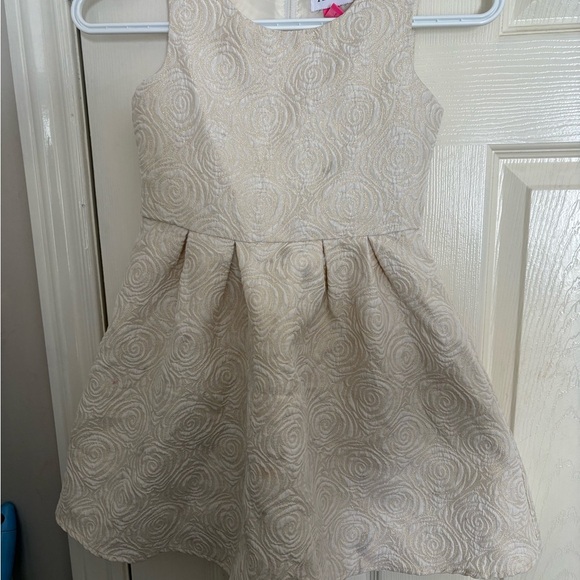 Elegant Cream Kids Dress - Picture 1 of 5